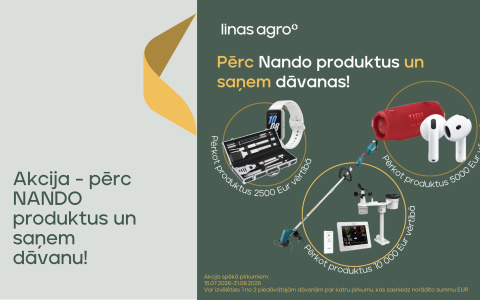 AKCIJA! Pērc NANDO produktus un saņem dāvanas