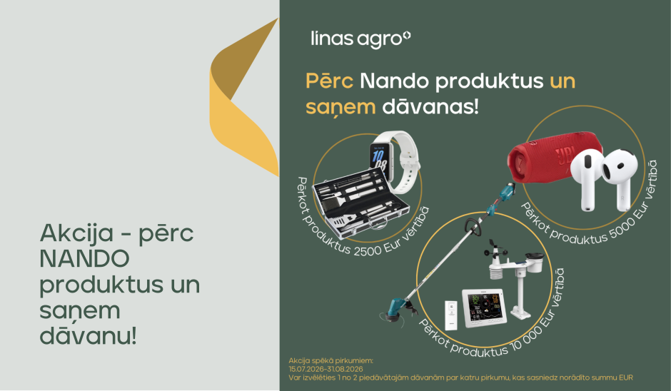 AKCIJA! Pērc NANDO produktus un saņem dāvanas