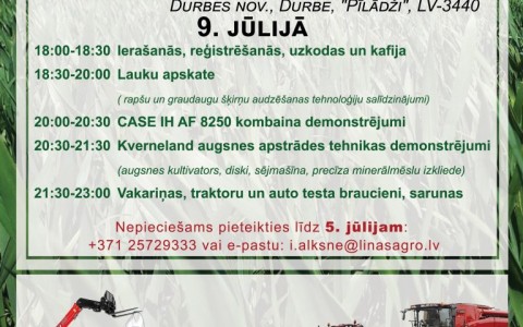 Lauka diena 9. jūlijā, Durbē, ZS ''Pīlādži''