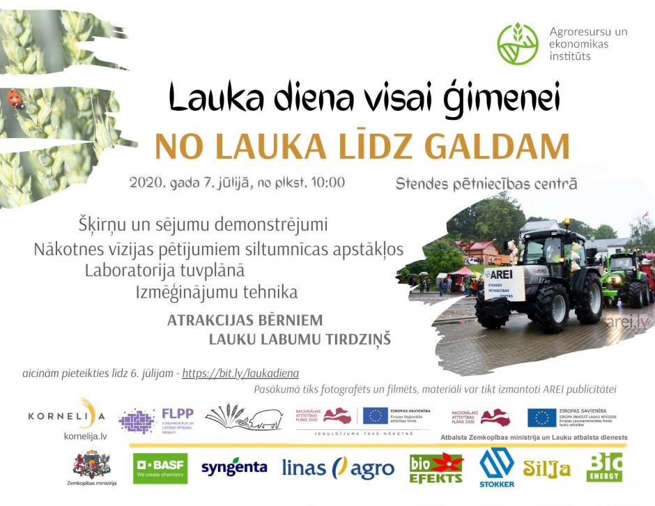 Linas Agro kopā ar sadarbības partneriem aicina apmeklēt lauka dienu!