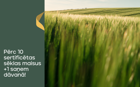 Pērc 10 sertificētas sēklas maisus +1 saņem dāvanā!